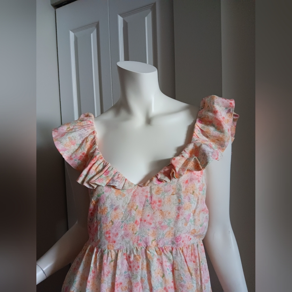 Floral Ruffle Maxi Dress - Picture 3 of 9